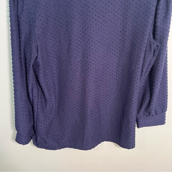 Riley & Rae Blouse Navy Blue Clip Dot L - Picture 8 of 11
